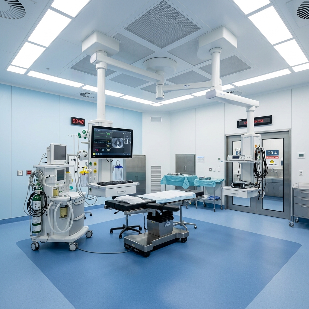Real hospital ductless modular operating theater with localized HEPA