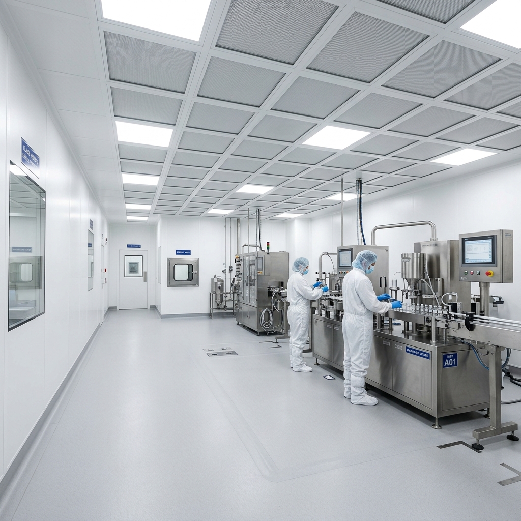 Sterile pharmaceutical cleanroom laboratory facility