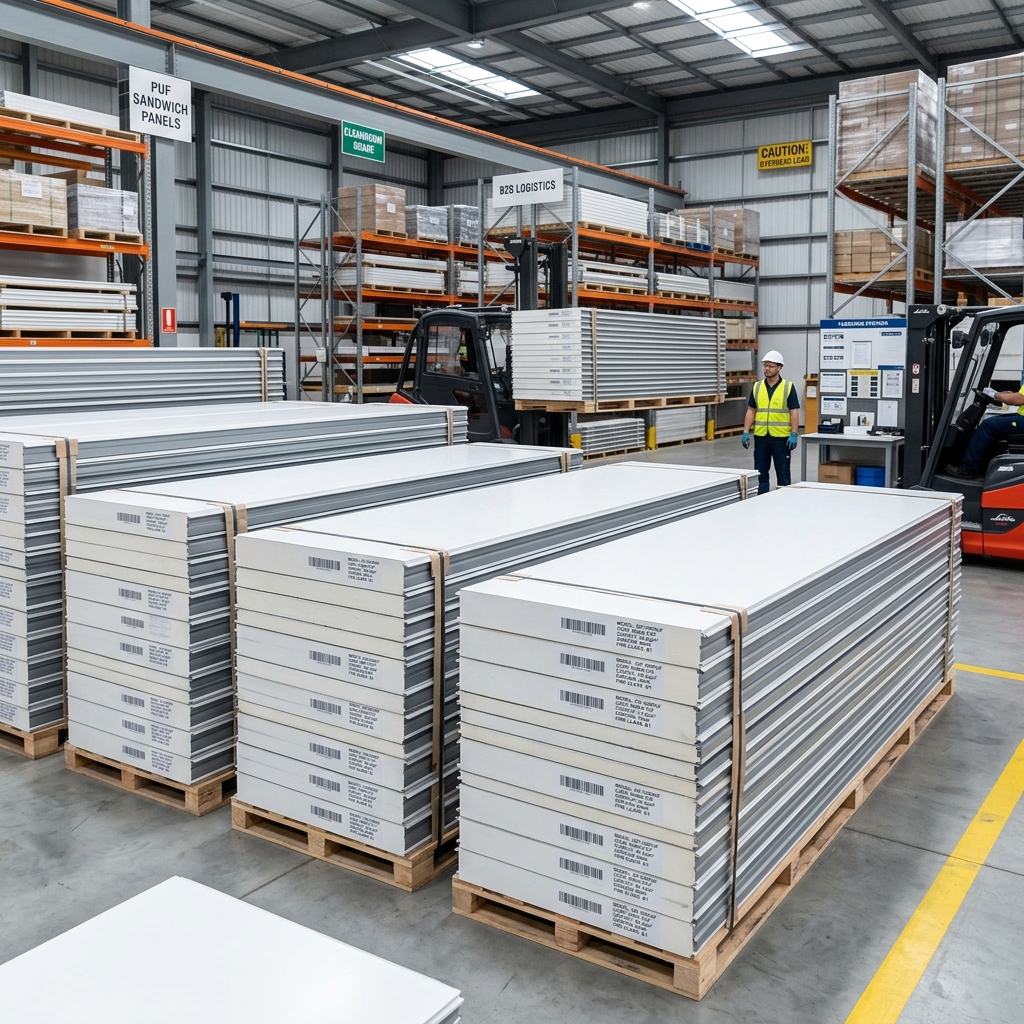 Double skin modular PUF panels assembly projects